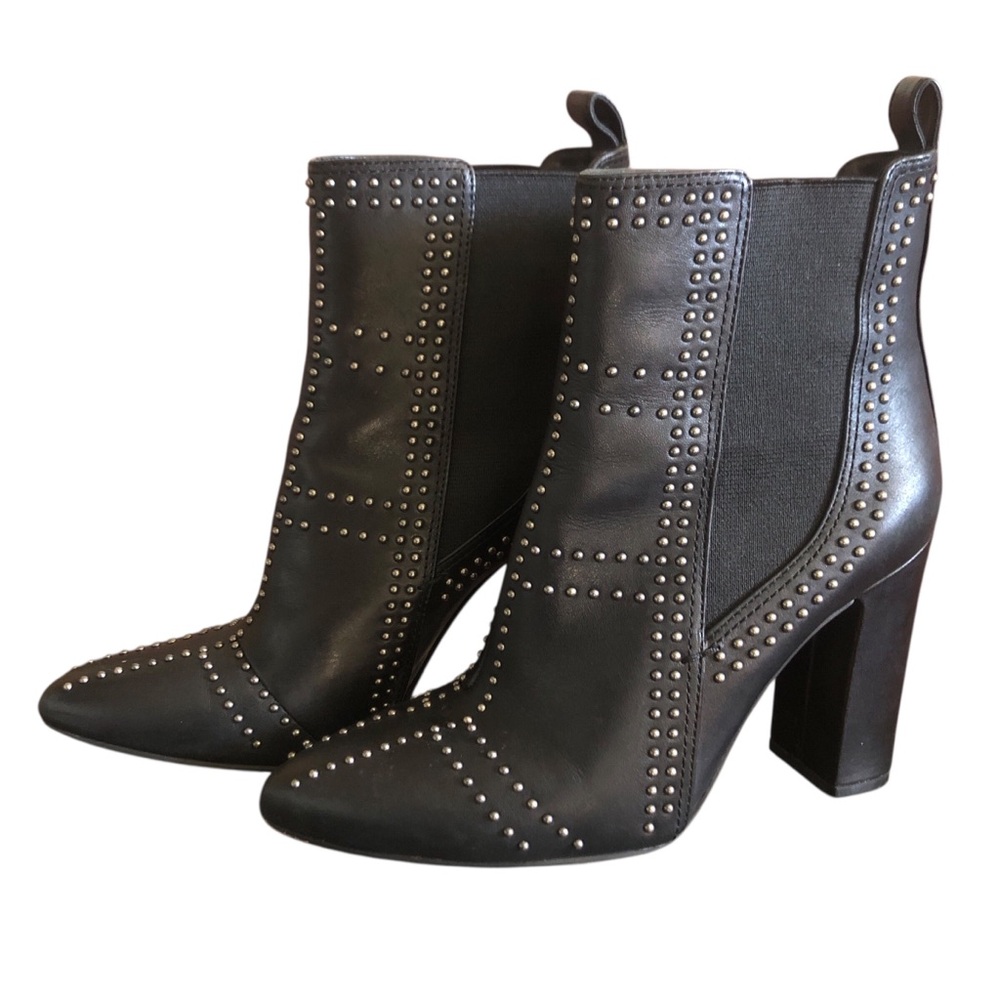 Vince Camuto Basila Black Soft Leather Heel Women Boots Size 5.5 - Picture 3 of 10